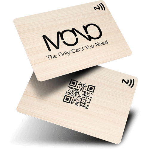White Oak Bamboo ECO-Friendly NFC Business vCard